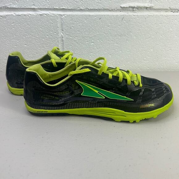 UNISEX ALTRA ZERODROP GOLDEN SPIKE TRACK SHOES W/7 M/5.5 BLACK/GREEN RUNNING - Picture 1 of 8
